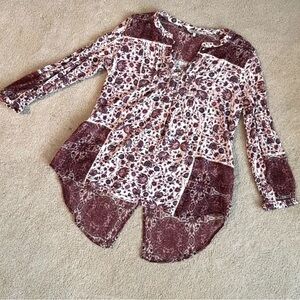 Lucky Brand Boho Sheer Top